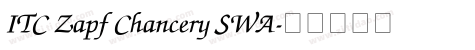 ITC Zapf Chancery SWA字体转换